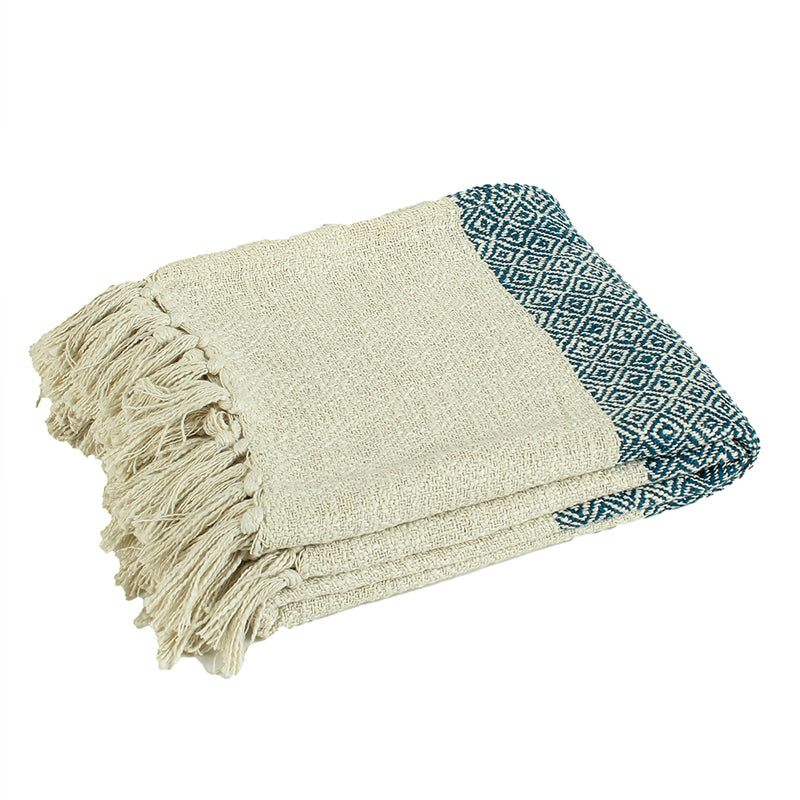 Elmii Cotton Throw - Blue media 4