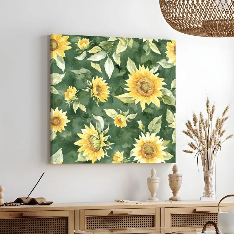 Sunflower Aura Canvas Wall Art media 3