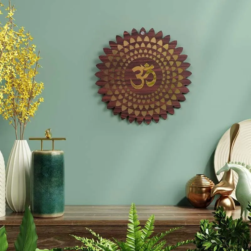Om Shanti Wooden Wall Accent media 4
