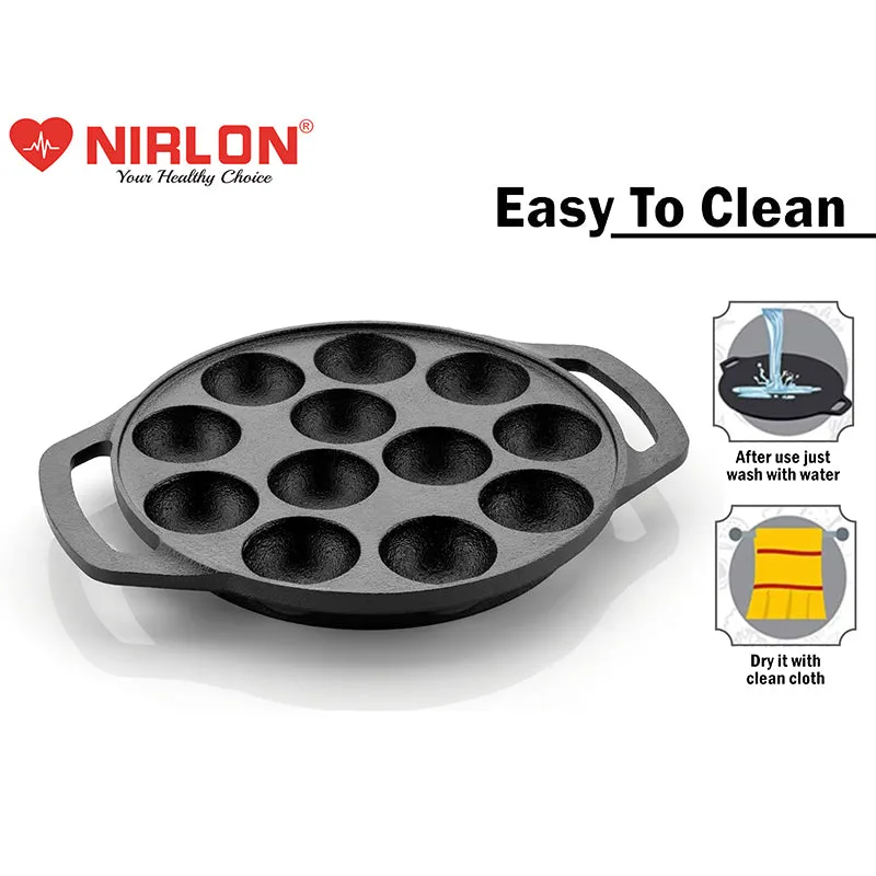 Nirlon Cast Iron Paniyaram Pan media 4