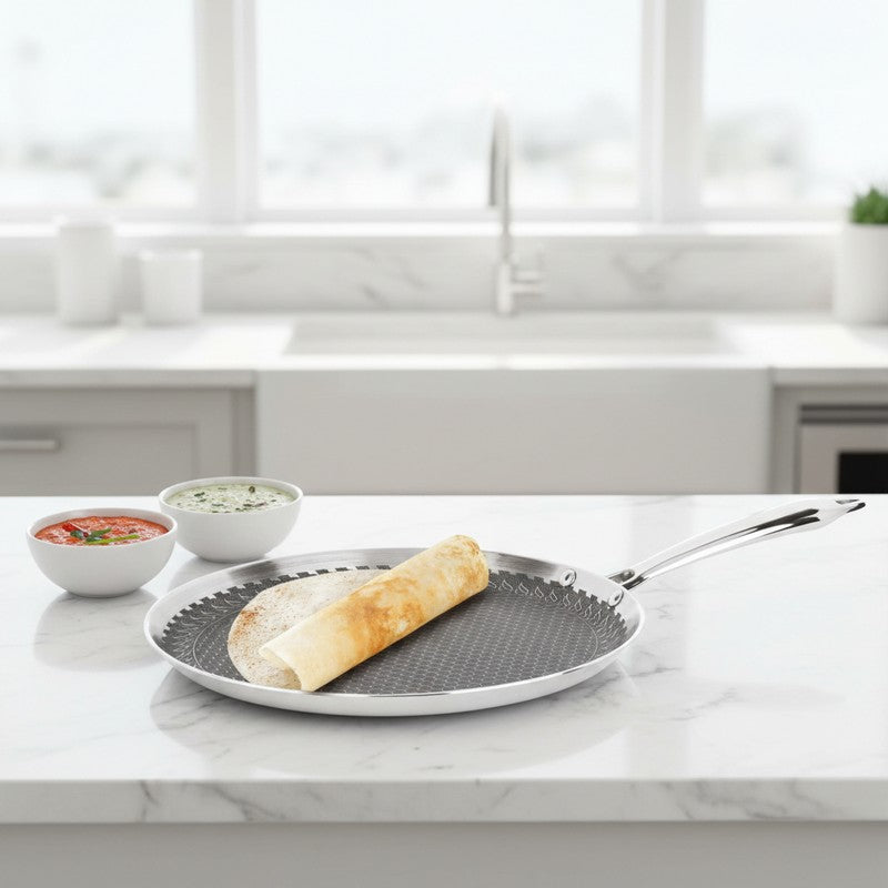 Preserving Haneycomb Triply Dosa Tawa - 29 cm