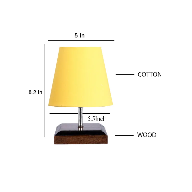 Niksha Fabric Table Lamp - Yellow,Brown media 5