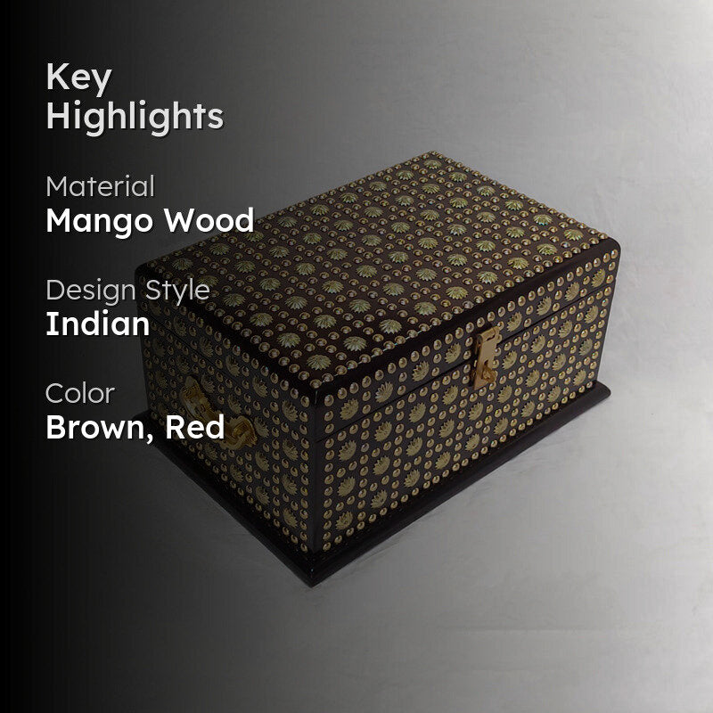 Vaira Decorative Wood Jewel Box - Black media 2