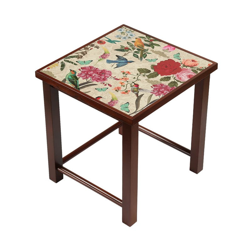 India Circus Teak Wood Bird Nesting Stool - Set Of Three media 5