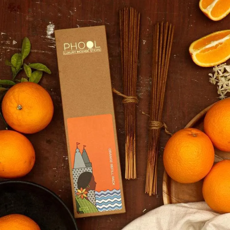 Phool Natural Incense Sticks Refill pack - Orange media 1