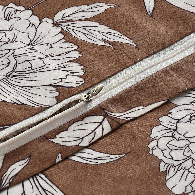 Dusky Garden Floral Cotton Duvet Cover - 210 TC media 4