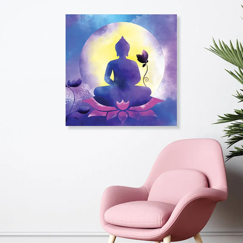 Buddha Silhouette Canvas Wall Art media 1
