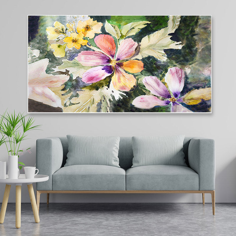Pallete Play Floral Canvas Wall Painting