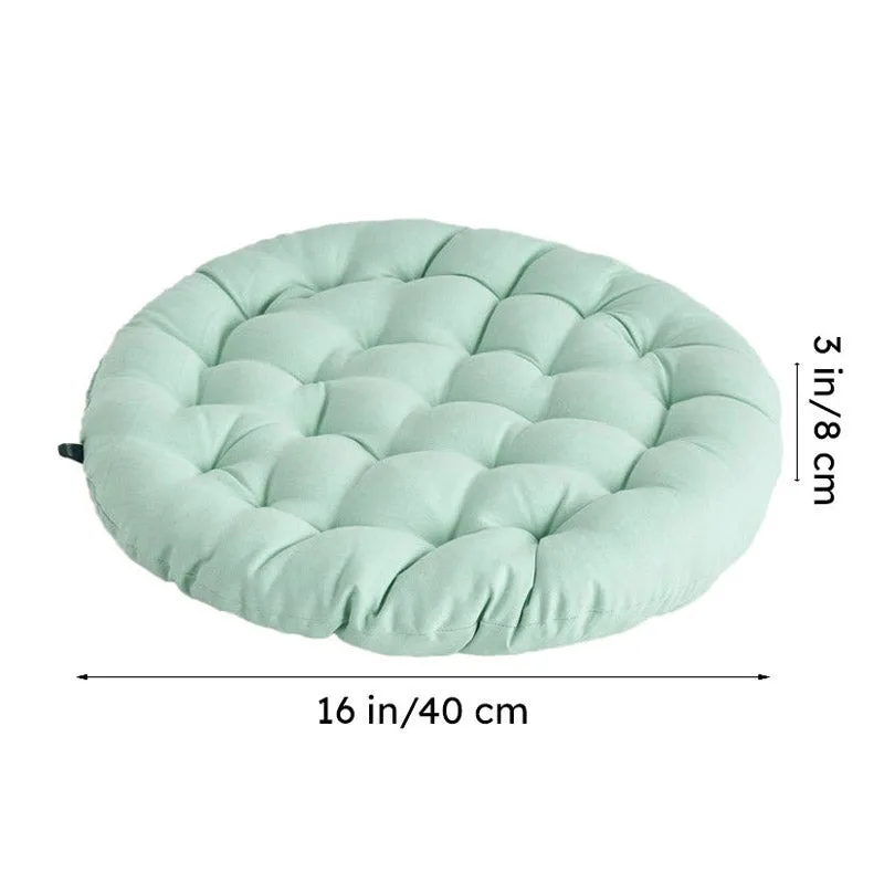 Fluffpod Solid Cotton Floor Cushion (Sage Green) - Set Of Two media 9