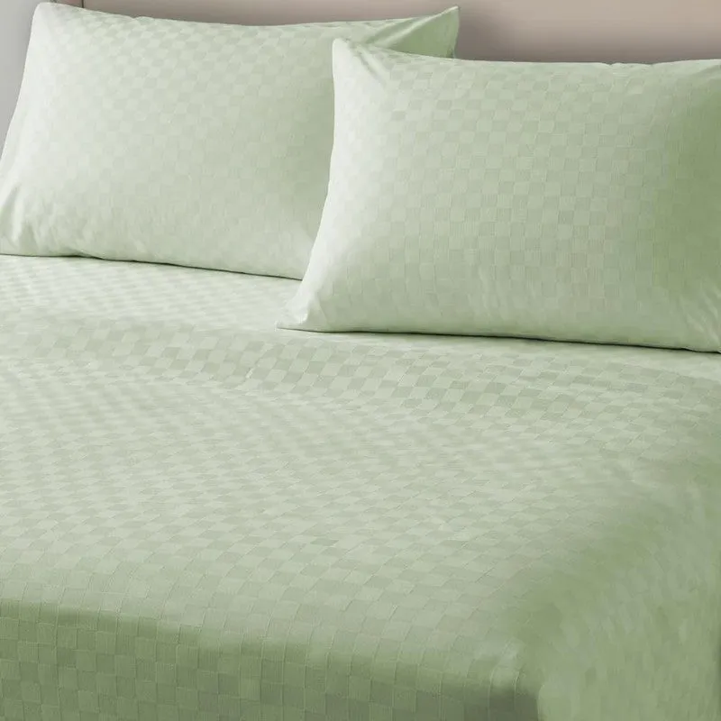 Urban Space Pastel Bliss Cotton Bedsheet (Mint) - 300 TC media 3