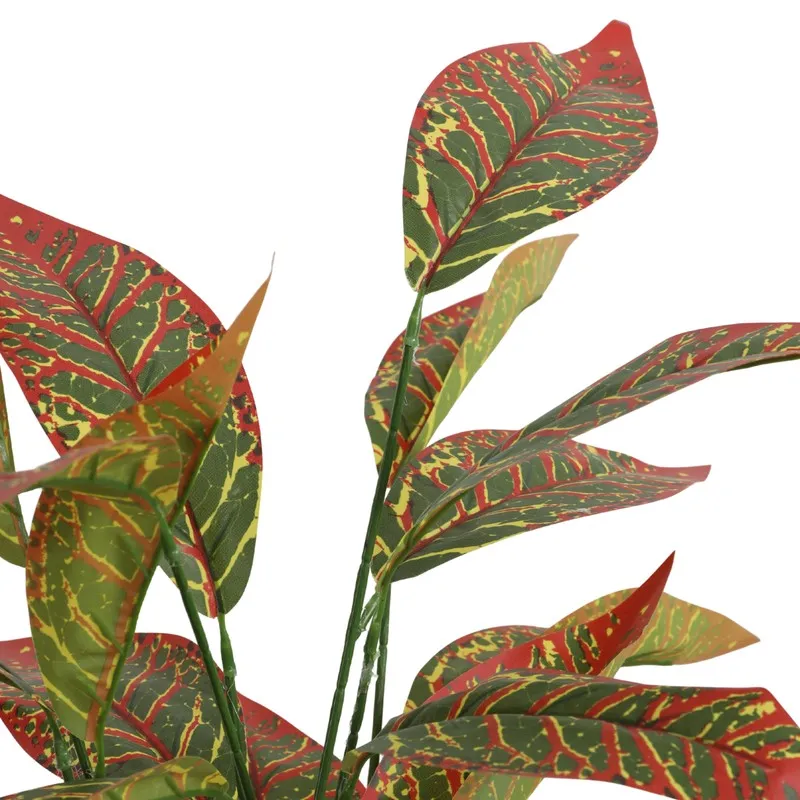 Artificial Decorative Croton Plant With Pot - 2 ft media 5