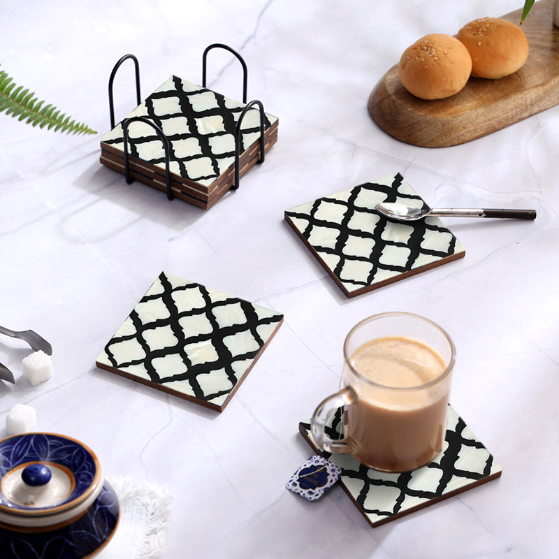 Eshara MDF Coaster - Seven Piece Set