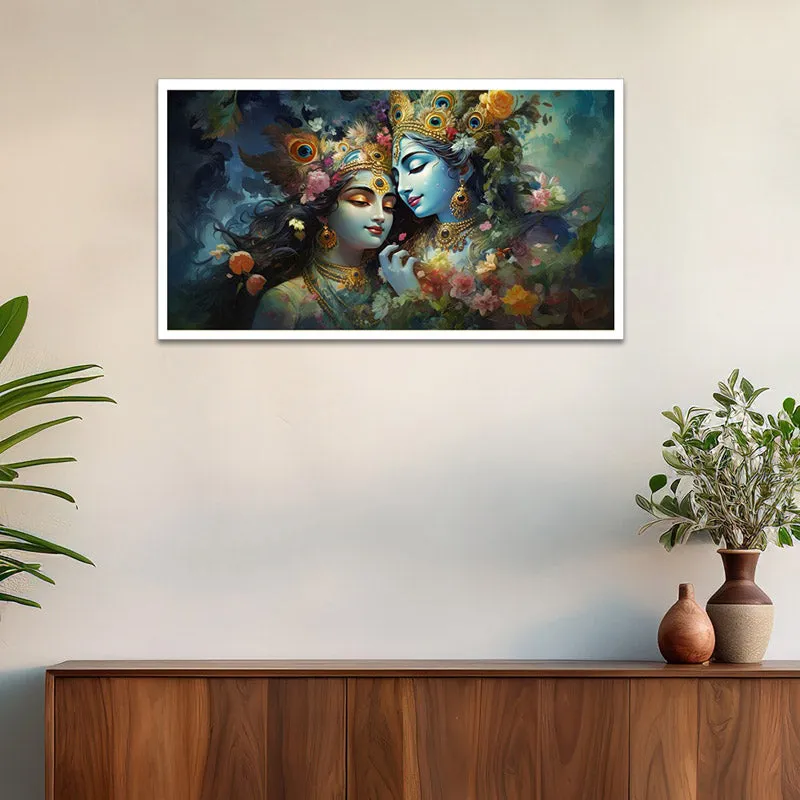 Beloved Pair Radha Krishna Wall Painting media 1