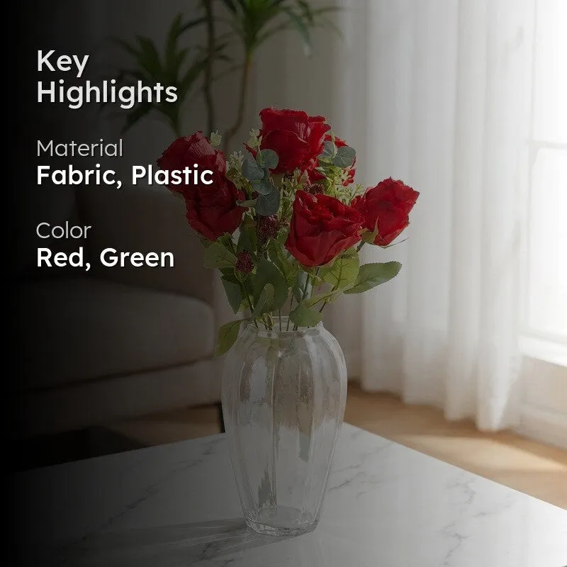 Autumn Rose Artificial Flowers - Red media 2