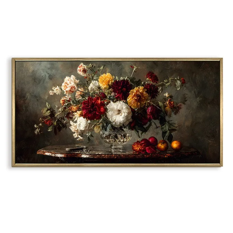Opaline Rose Canvas Wall Painting With Frame media 3