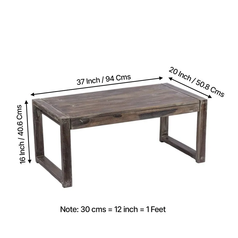 Zexon Sheesham Wooden Center Table - Grey media 10