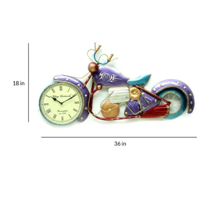 Bike Inspired Decorative Metal Wall Clock media 7