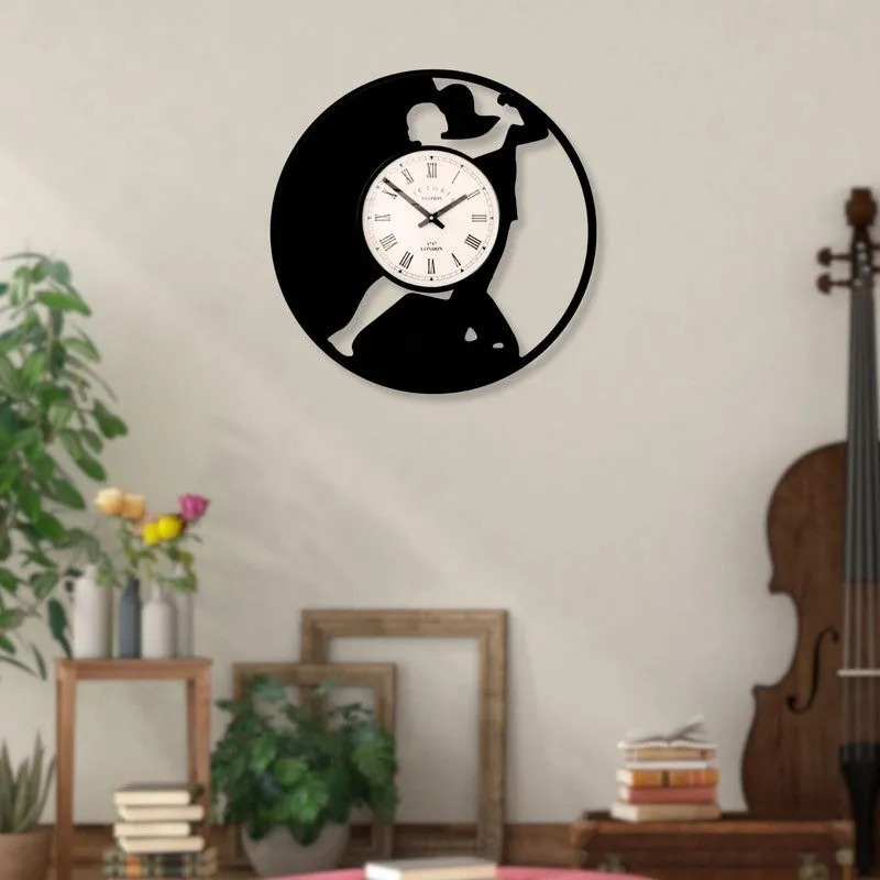 Charm Steel Analog Wall Clock - Black media 3
