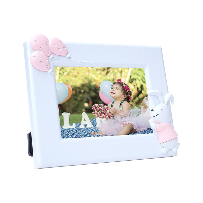 Bunny Jump Plastic Photo Frame - White media 5