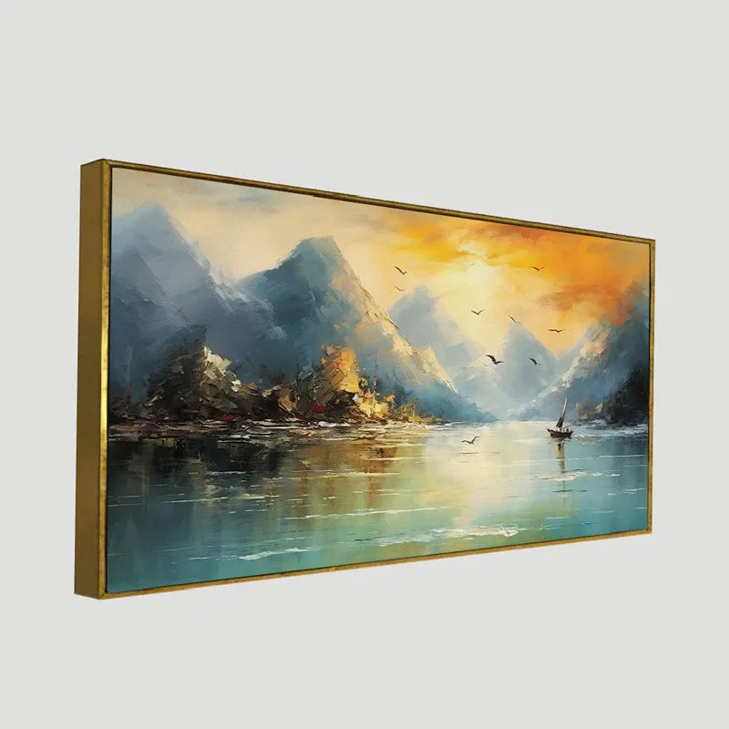 Golden Hue Sunshine Wall Painting media 5