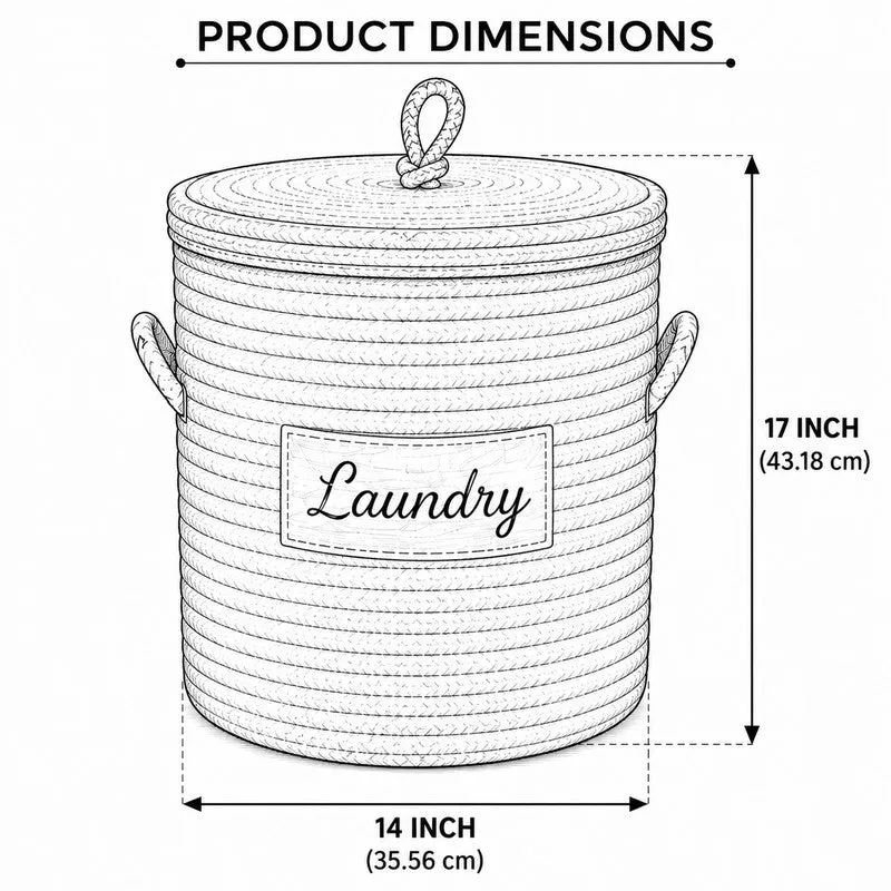 Kings Den Cotton Storage Basket - Beige media 7