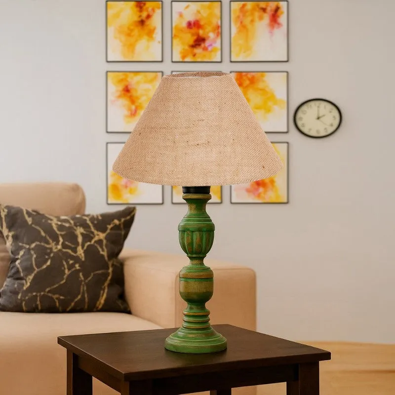Arvello Oria Wooden Table Lamp - Beige media 4
