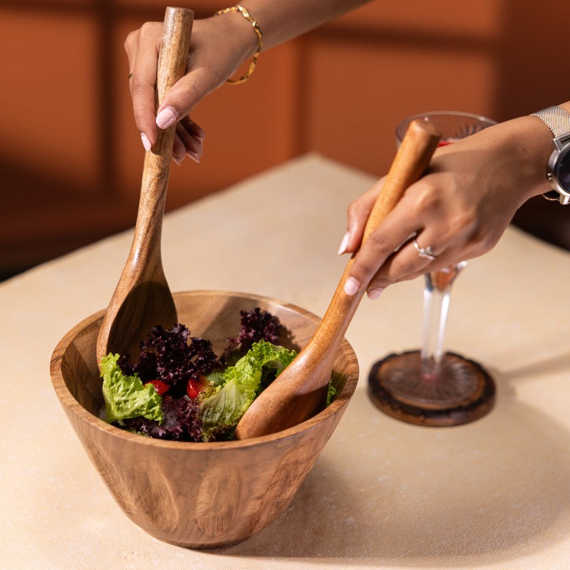 Elegant Wood Mixing Bowl - 1325 mL media 5