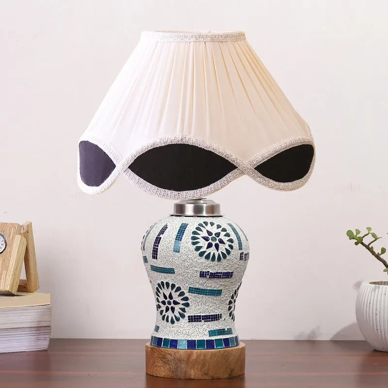 Sonara Arc Pleated Wooden Table Lamp - Multicolor media 4