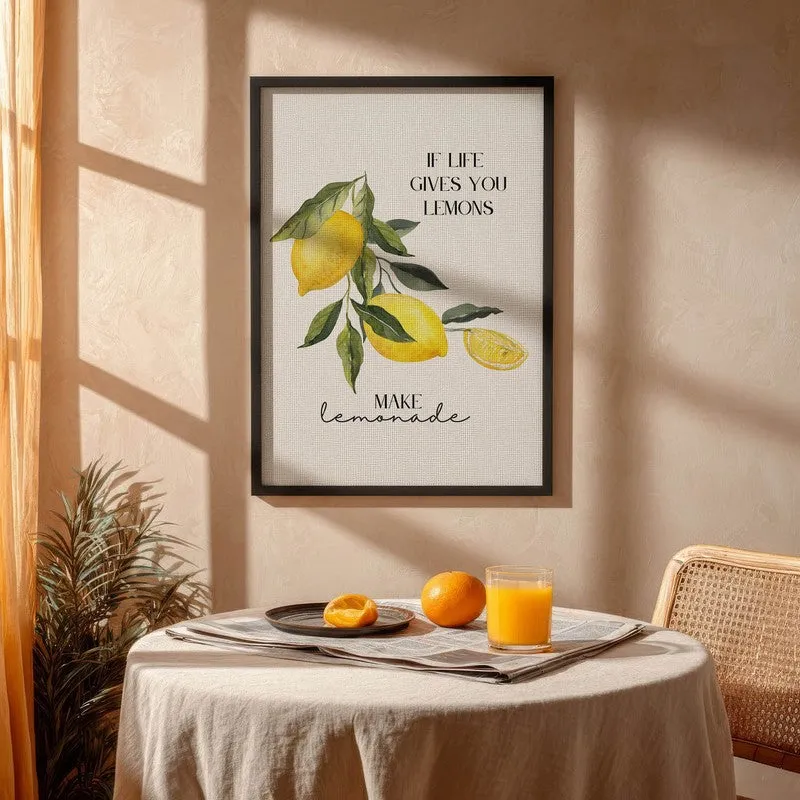 Yelllow Zest Archival Canvas Wall Art - Black media 4