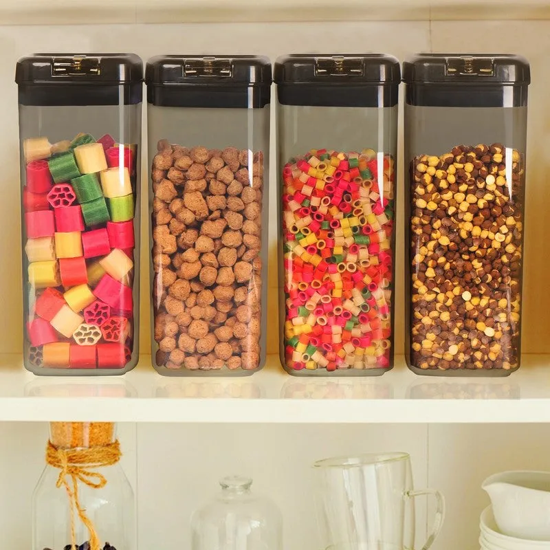 Snaplock Store Aura Air Tight Container (Black/1500 mL Each) - Set of Two media 4