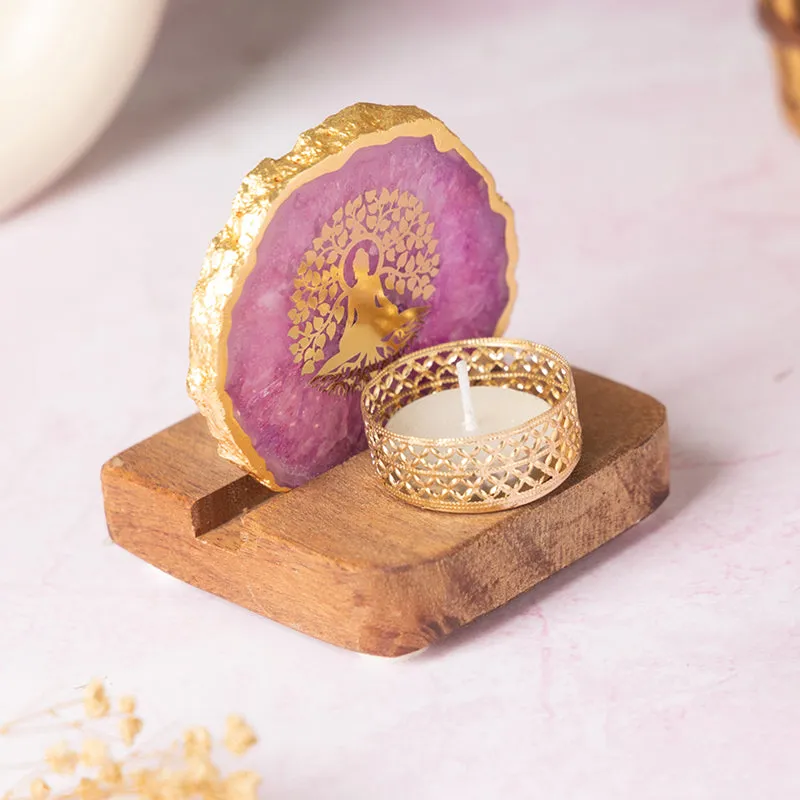 Life Tree Tea Light Holder - Purple media 6
