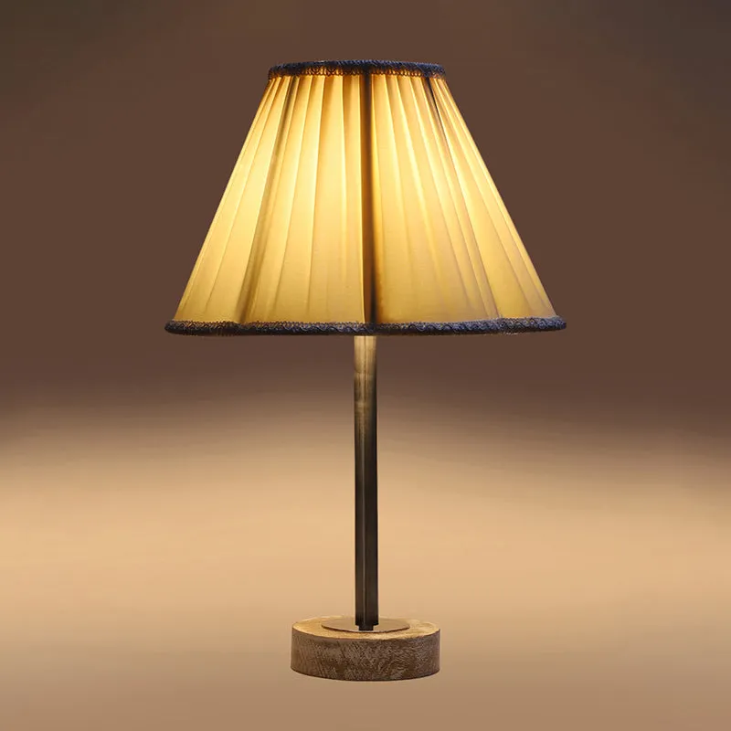 Pleatra Rodin Wooden Table Lamp - White,Silver media 6