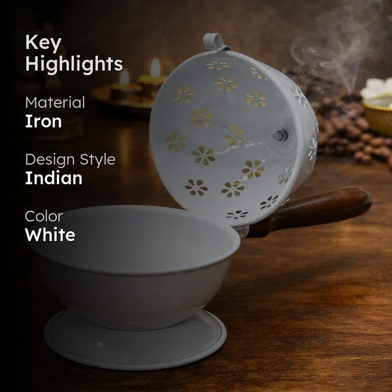 Dhoop Shanti Incense Holder - White media 2
