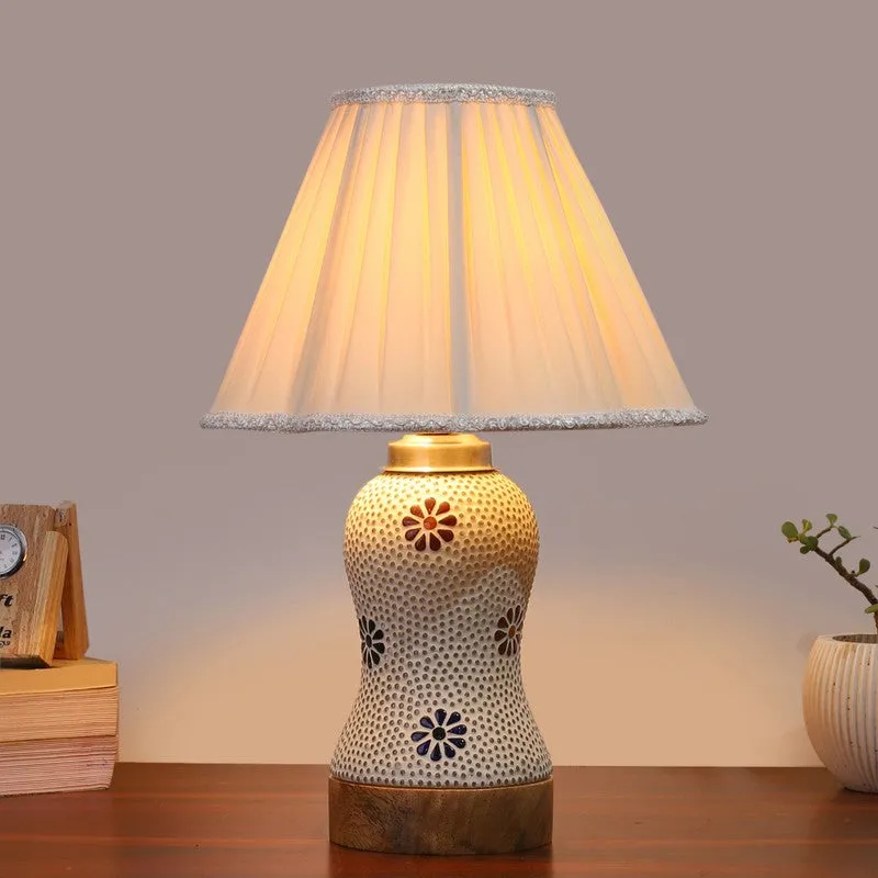 Espera Pleated Wooden Table Lamp - Multicolor media 3