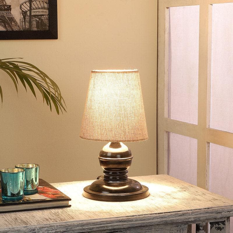 Bria Sina Fabric Table Lamp - Beige,Brown