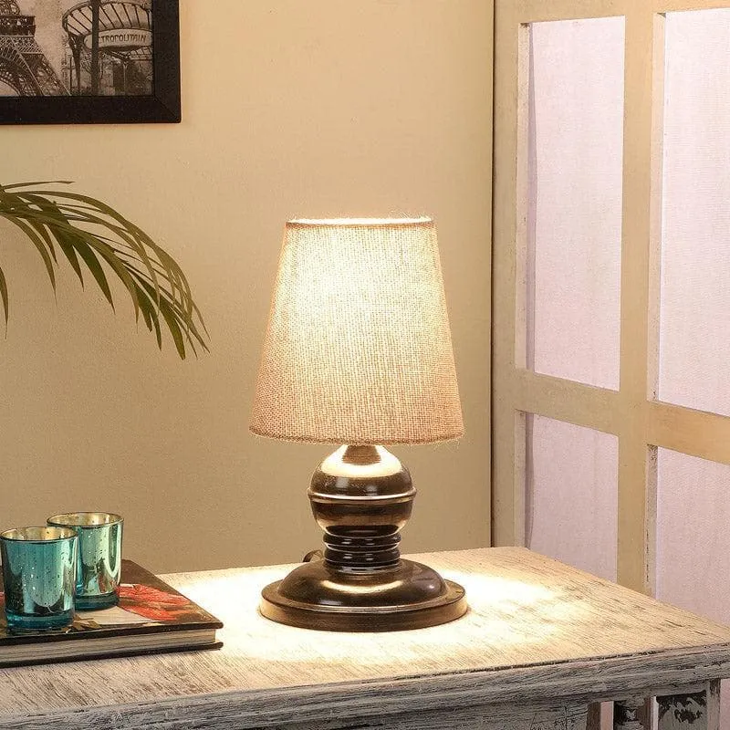 Bria Sina Fabric Table Lamp - Beige,Brown media 1
