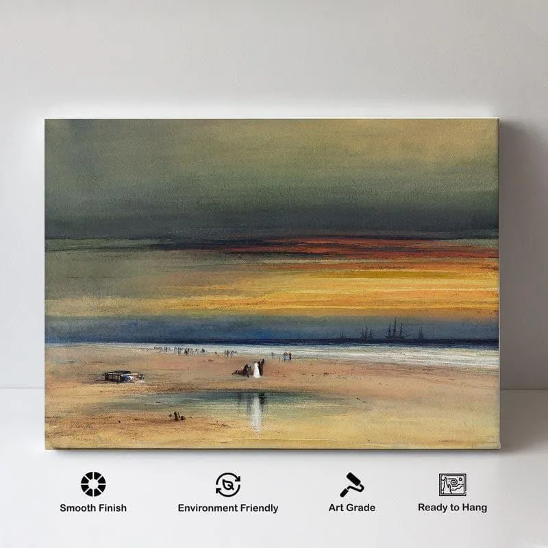 Beach Scene at Beach Canvas Painting - Gallery Wrap media 4