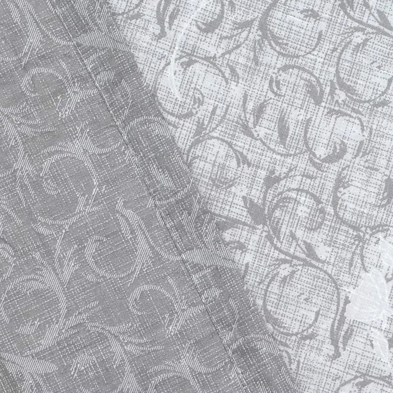 Little Petals Printed Cotton Dohar (Grey) - 120 GSM media 5