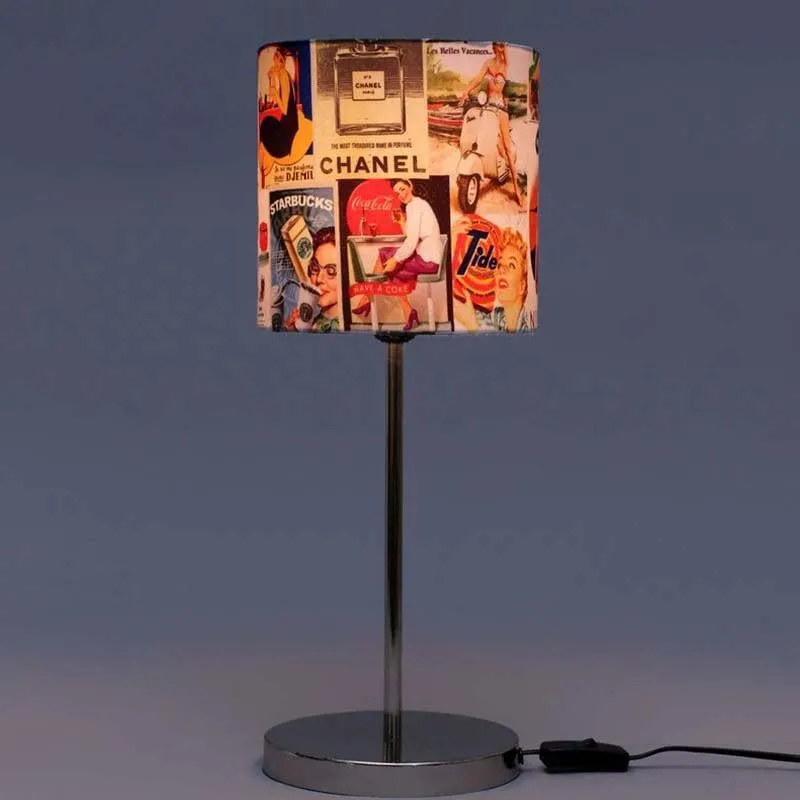 Classic Posters Fabric Table Lamp - Multicolor media 4