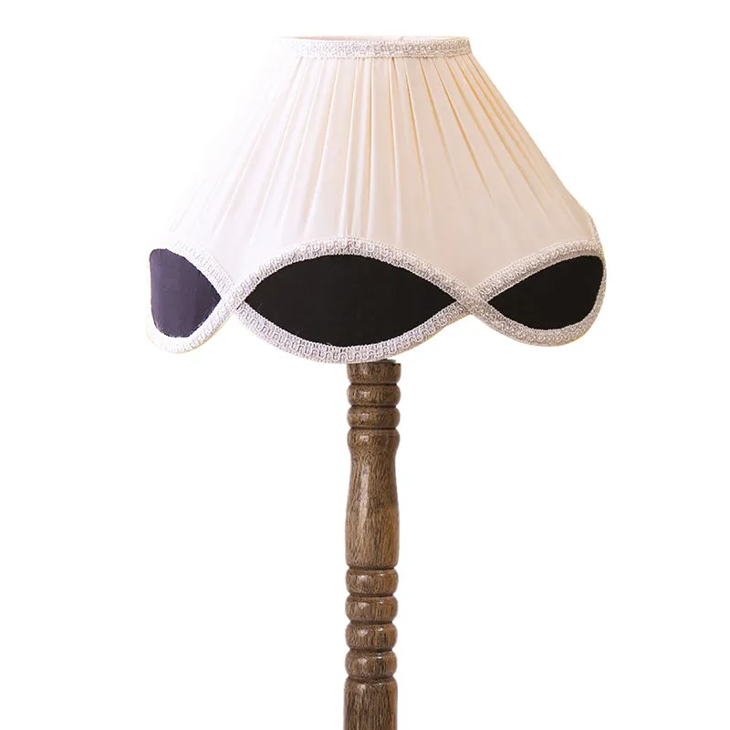 Terra Light Table Lamp With Carved Wooden Base - White,Brown media 5