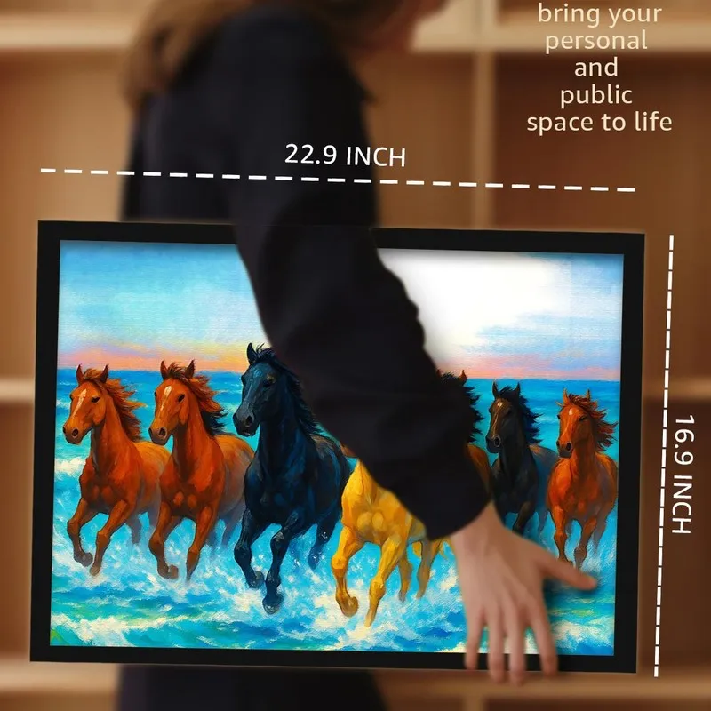Ocean Gallop Wall Art with Frame media 9