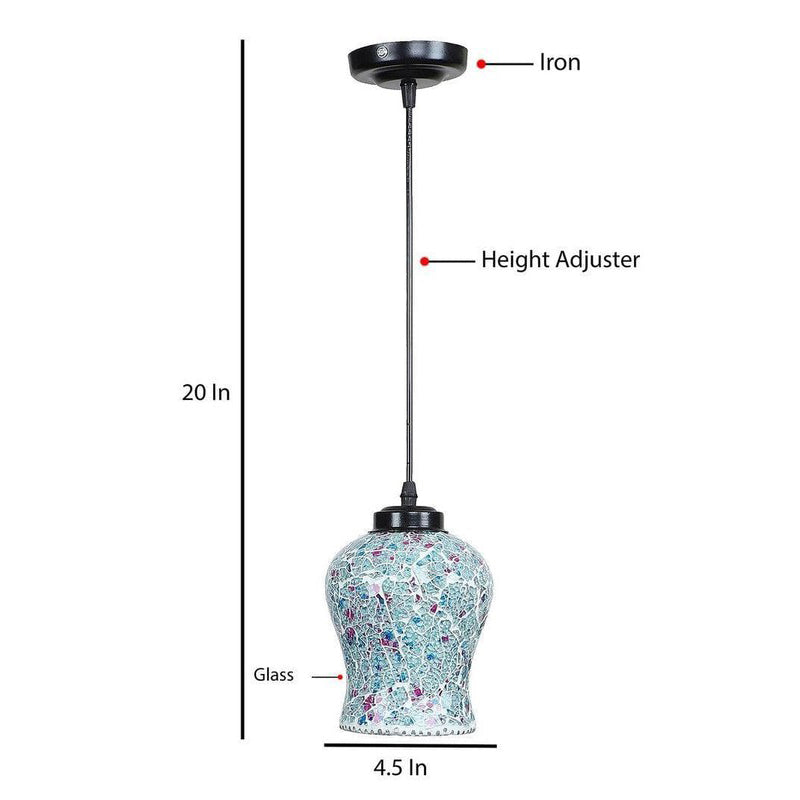 Indigo Delight Glass Ceiling Lamp media 7