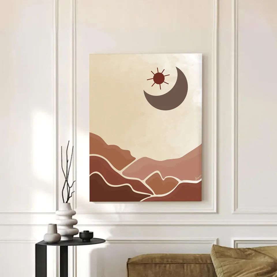 Desert Bloom Cotton Canvas Wall Painting media 3