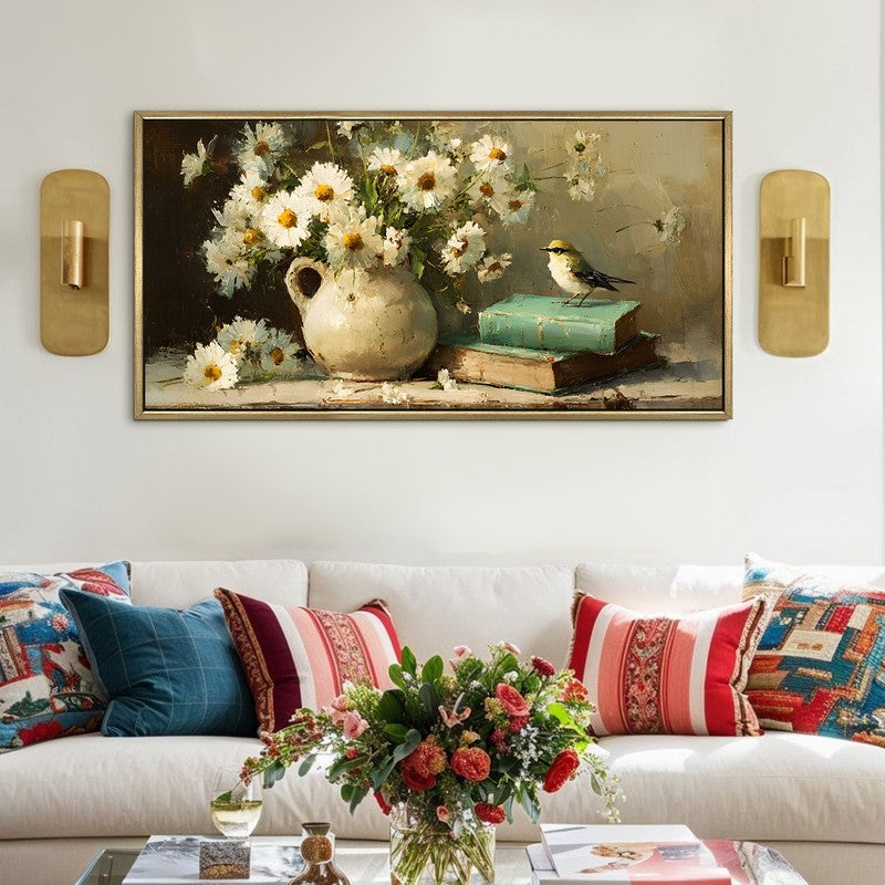 Blooming Grace Canvas Wall Painting With Frame