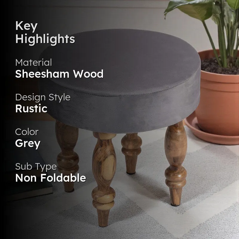 Rynex Sheesham Wooden Bench - Grey media 2