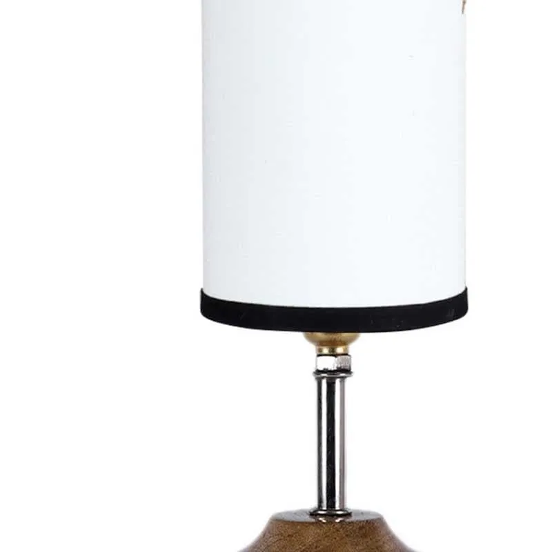 Stuart Fabric Table Lamp - White,Brown media 5