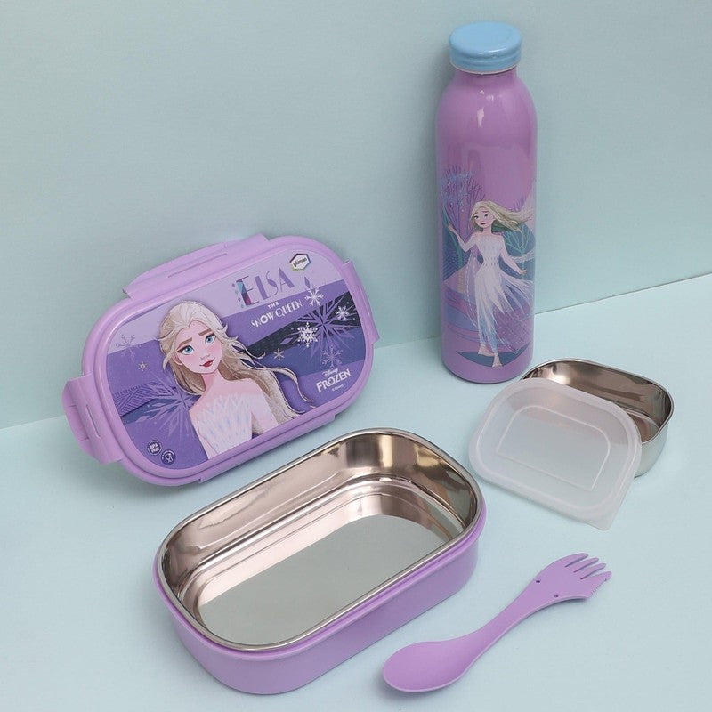 Belle Frozen Lunch Box 700 ML With 600 ML Water Bottle - Two Piece Set - Two Piece Set media 3