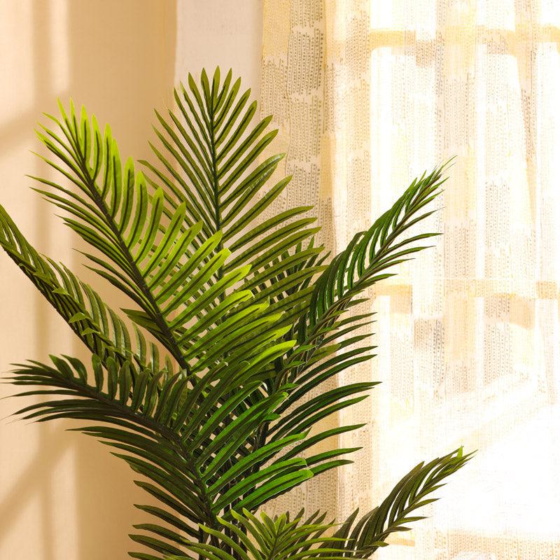 Artificial Realistic Areca Palm Plant With Black Plastic Pot - 4.9 Feet media 4