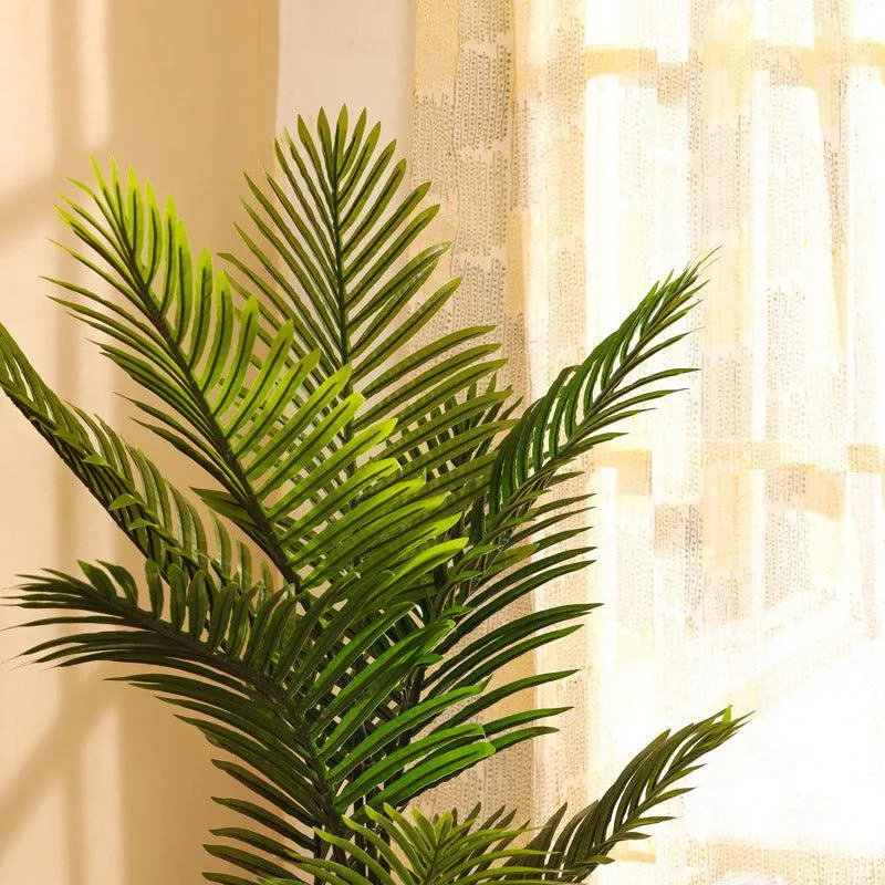 Artificial Realistic Areca Palm Plant With Black Plastic Pot - 4.9 Feet media 4