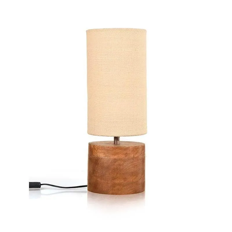 Magic Rustic Fabric Table Lamp - Beige media 5